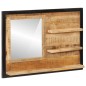 vidaXL Spiegel mit Ablagen 80x8x55 cm Glas und Massivholz Mango vidaXL Spiegel mit Ablagen 80x8x55 cm Glas und Massivholz Mango