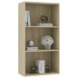 vidaXL Bücherregal 3 Fächer Sonoma-Eiche 60x30x114 cm Holzwerkstoff vidaXL Bücherregal 3 Fächer Sonoma-Eiche 60x30x114 cm Holzwerkstoff