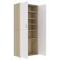 vidaXL Schuhschrank Weiß & Sonoma-Eiche 80x39x178 cm Holzwerkstoff vidaXL Schuhschrank Weiß & Sonoma-Eiche 80x39x178 cm Holzwerkstoff