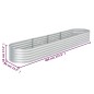 vidaXL Garten-Hochbeet 400 x 80 x 44 cm Verzinkter Stahl Silbern vidaXL Garten-Hochbeet 400 x 80 x 44 cm Verzinkter Stahl Silbern