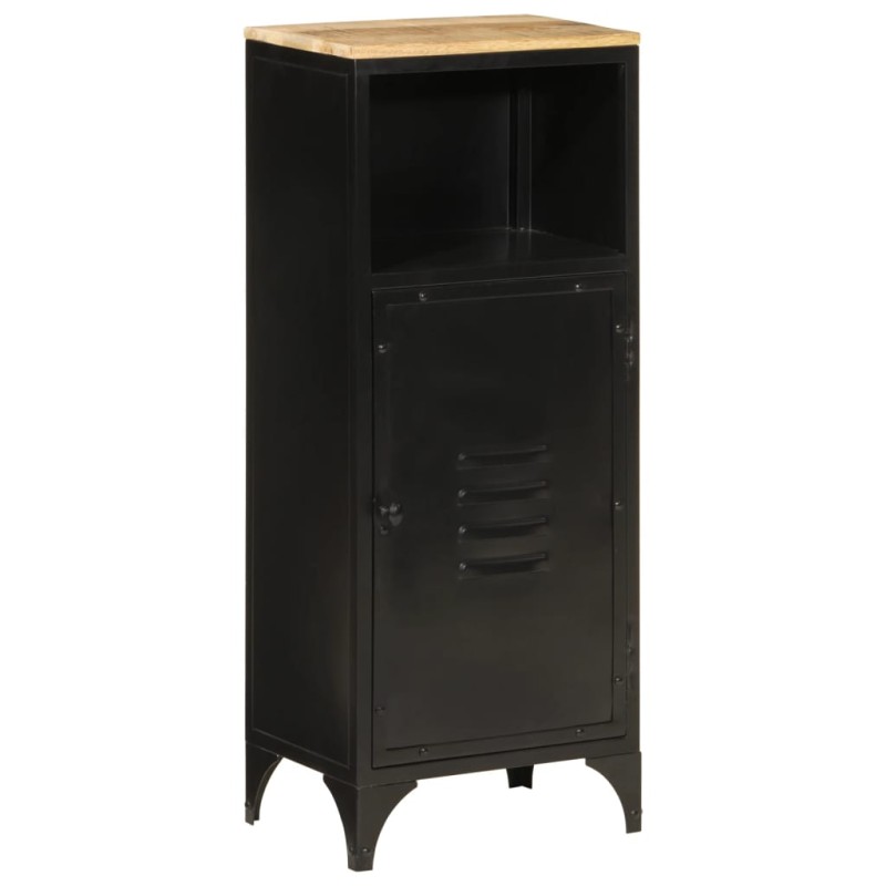 vidaXL Badschrank 40x27x90 cm Eisen und Massivholz Mango vidaXL Badschrank 40x27x90 cm Eisen und Massivholz Mango