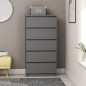 vidaXL Sideboard mit Schubladen Grau 60x35x121 cm Holzwerkstoff vidaXL Sideboard mit Schubladen Grau 60x35x121 cm Holzwerkstoff