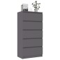 vidaXL Sideboard mit Schubladen Grau 60x35x121 cm Holzwerkstoff vidaXL Sideboard mit Schubladen Grau 60x35x121 cm Holzwerkstoff