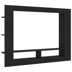 vidaXL TV-Schrank Schwarz 152x22x113 cm Holzwerkstoff