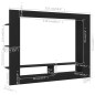 vidaXL TV-Schrank Schwarz 152x22x113 cm Holzwerkstoff vidaXL TV-Schrank Schwarz 152x22x113 cm Holzwerkstoff
