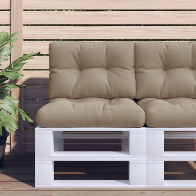 vidaXL Palettenkissen Taupe 50x40x10 cm Stoff vidaXL Palettenkissen Taupe 50x40x10 cm Stoff