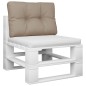 vidaXL Palettenkissen Taupe 50x40x10 cm Stoff vidaXL Palettenkissen Taupe 50x40x10 cm Stoff