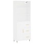 Highboard Weiß 69,5x34x180 cm Holzwerkstoff Highboard Weiß 69,5x34x180 cm Holzwerkstoff