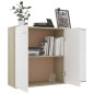 vidaXL Sideboard Weiß Sonoma-Eiche 105x30x75 cm Holzwerkstoff vidaXL Sideboard Weiß Sonoma-Eiche 105x30x75 cm Holzwerkstoff