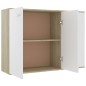 vidaXL Sideboard Weiß Sonoma-Eiche 105x30x75 cm Holzwerkstoff vidaXL Sideboard Weiß Sonoma-Eiche 105x30x75 cm Holzwerkstoff