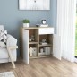 vidaXL Sideboard Weiß Sonoma-Eiche 80x36x75 cm Holzwerkstoff vidaXL Sideboard Weiß Sonoma-Eiche 80x36x75 cm Holzwerkstoff