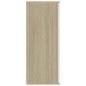 vidaXL Sideboard Weiß Sonoma-Eiche 105x30x75 cm Holzwerkstoff vidaXL Sideboard Weiß Sonoma-Eiche 105x30x75 cm Holzwerkstoff