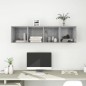 vidaXL TV-Wandschrank Betongrau 37x37x142,5 cm Holzwerkstoff vidaXL TV-Wandschrank Betongrau 37x37x142,5 cm Holzwerkstoff