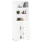 Highboard Weiß 69,5x34x180 cm Holzwerkstoff Highboard Weiß 69,5x34x180 cm Holzwerkstoff