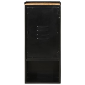 vidaXL Badschrank 40x27x90 cm Eisen und Massivholz Mango