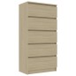 vidaXL Sideboard mit Schubladen Sonoma-Eiche 60x35x121cm Holzwerkstoff vidaXL Sideboard mit Schubladen Sonoma-Eiche 60x35x121cm Holzwerkstoff