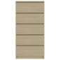 vidaXL Sideboard mit Schubladen Sonoma-Eiche 60x35x121cm Holzwerkstoff vidaXL Sideboard mit Schubladen Sonoma-Eiche 60x35x121cm Holzwerkstoff
