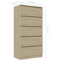 vidaXL Sideboard mit Schubladen Sonoma-Eiche 60x35x121cm Holzwerkstoff vidaXL Sideboard mit Schubladen Sonoma-Eiche 60x35x121cm Holzwerkstoff