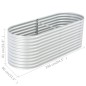 vidaXL Garten-Hochbeet 240 x 80 x 81 cm Verzinkter Stahl Silbern vidaXL Garten-Hochbeet 240 x 80 x 81 cm Verzinkter Stahl Silbern