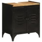 vidaXL Waschbeckenunterschrank 55x35x60 cm Eisen und Massivholz Mango vidaXL Waschbeckenunterschrank 55x35x60 cm Eisen und Massivholz Mango