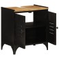 vidaXL Waschbeckenunterschrank 55x35x60 cm Eisen und Massivholz Mango vidaXL Waschbeckenunterschrank 55x35x60 cm Eisen und Massivholz Mango