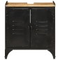 vidaXL Waschbeckenunterschrank 55x35x60 cm Eisen und Massivholz Mango vidaXL Waschbeckenunterschrank 55x35x60 cm Eisen und Massivholz Mango