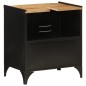 vidaXL Waschbeckenunterschrank 55x35x60 cm Eisen und Massivholz Mango vidaXL Waschbeckenunterschrank 55x35x60 cm Eisen und Massivholz Mango