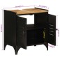 vidaXL Waschbeckenunterschrank 55x35x60 cm Eisen und Massivholz Mango vidaXL Waschbeckenunterschrank 55x35x60 cm Eisen und Massivholz Mango