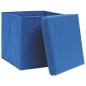 vidaXL Aufbewahrungsboxen mit Deckeln 4 Stk. 28x28x28 cm Blau vidaXL Aufbewahrungsboxen mit Deckeln 4 Stk. 28x28x28 cm Blau