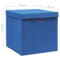 vidaXL Aufbewahrungsboxen mit Deckeln 4 Stk. 28x28x28 cm Blau vidaXL Aufbewahrungsboxen mit Deckeln 4 Stk. 28x28x28 cm Blau