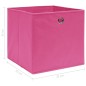 vidaXL Aufbewahrungsboxen 4 Stk. Rosa 32x32x32 cm Stoff vidaXL Aufbewahrungsboxen 4 Stk. Rosa 32x32x32 cm Stoff