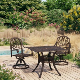 vidaXL 3-tlg. Bistro-Set Aluminiumguss Bronzen