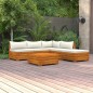 vidaXL 6-tlg. Garten-Lounge-Set mit Kissen Massivholz Akazie vidaXL 6-tlg. Garten-Lounge-Set mit Kissen Massivholz Akazie