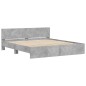 vidaXL Bettgestell mit Kopfteil Betongrau 200x200 cm vidaXL Bettgestell mit Kopfteil Betongrau 200x200 cm