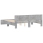 vidaXL Bettgestell mit Kopfteil Betongrau 200x200 cm vidaXL Bettgestell mit Kopfteil Betongrau 200x200 cm
