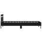 vidaXL Bettgestell mit Kopfteil und LED-Leuchten Schwarz 100x200 cm vidaXL Bettgestell mit Kopfteil und LED-Leuchten Schwarz 100x200 cm