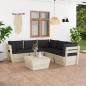 vidaXL 6-tlg. Garten-Sofagarnitur aus Paletten mit Kissen Fichtenholz vidaXL 6-tlg. Garten-Sofagarnitur aus Paletten mit Kissen Fichtenholz