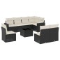 vidaXL 9-tlg. Garten-Sofagarnitur mit Kissen Schwarz Poly Rattan vidaXL 9-tlg. Garten-Sofagarnitur mit Kissen Schwarz Poly Rattan