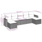 vidaXL 7-tlg. Garten-Sofagarnitur mit Kissen Schwarz Poly Rattan vidaXL 7-tlg. Garten-Sofagarnitur mit Kissen Schwarz Poly Rattan