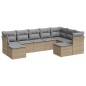 vidaXL 9-tlg. Garten-Sofagarnitur mit Kissen Beige Poly Rattan vidaXL 9-tlg. Garten-Sofagarnitur mit Kissen Beige Poly Rattan