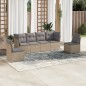 vidaXL 6-tlg. Garten-Sofagarnitur mit Kissen Beige Poly Rattan vidaXL 6-tlg. Garten-Sofagarnitur mit Kissen Beige Poly Rattan