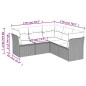 vidaXL 5-tlg. Garten-Sofagarnitur mit Kissen Beige Poly Rattan vidaXL 5-tlg. Garten-Sofagarnitur mit Kissen Beige Poly Rattan