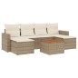 vidaXL 7-tlg. Garten-Sofagarnitur mit Kissen Beige Poly Rattan vidaXL 7-tlg. Garten-Sofagarnitur mit Kissen Beige Poly Rattan