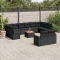 vidaXL 13-tlg. Garten-Sofagarnitur mit Kissen Schwarz Poly Rattan vidaXL 13-tlg. Garten-Sofagarnitur mit Kissen Schwarz Poly Rattan