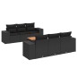 vidaXL 7-tlg. Garten-Sofagarnitur mit Kissen Schwarz Poly Rattan vidaXL 7-tlg. Garten-Sofagarnitur mit Kissen Schwarz Poly Rattan