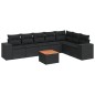 vidaXL 8-tlg. Garten-Sofagarnitur mit Kissen Schwarz Poly Rattan vidaXL 8-tlg. Garten-Sofagarnitur mit Kissen Schwarz Poly Rattan