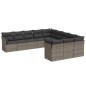 vidaXL 11-tlg. Garten-Sofagarnitur mit Kissen Grau Poly Rattan vidaXL 11-tlg. Garten-Sofagarnitur mit Kissen Grau Poly Rattan