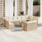 vidaXL 13-tlg. Garten-Sofagarnitur mit Kissen Beige Poly Rattan vidaXL 13-tlg. Garten-Sofagarnitur mit Kissen Beige Poly Rattan
