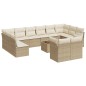 vidaXL 13-tlg. Garten-Sofagarnitur mit Kissen Beige Poly Rattan vidaXL 13-tlg. Garten-Sofagarnitur mit Kissen Beige Poly Rattan