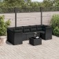 vidaXL 8-tlg. Garten-Sofagarnitur mit Kissen Schwarz Poly Rattan vidaXL 8-tlg. Garten-Sofagarnitur mit Kissen Schwarz Poly Rattan